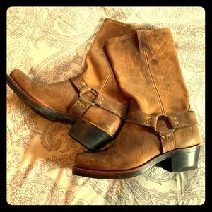 FRYE Harness12R Mid Calf Leather Boots
